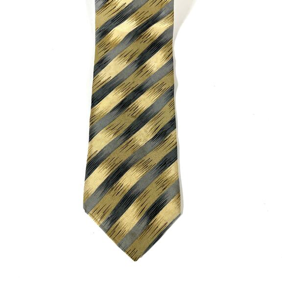 Grateful Dead Tie Not Fade Away Fifth Set, Men's 100% Silk Gray Tan Yellow - Picture 2 of 5